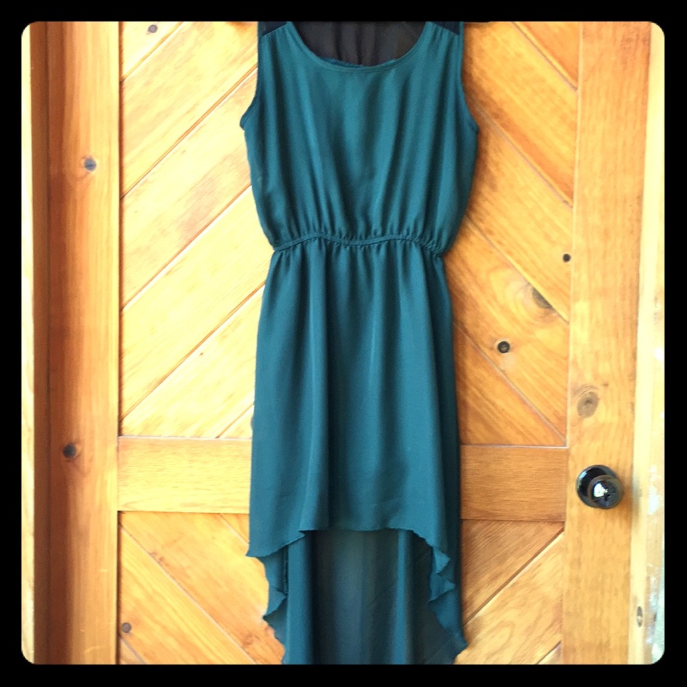Forest Green Hi-Lo Dress